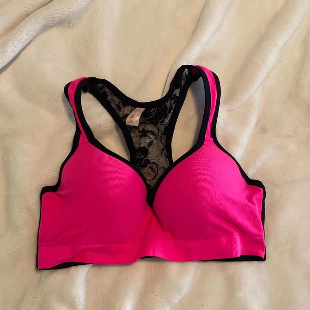 Pink padded bra